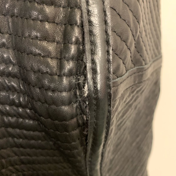 Parker Sz M Black Leather Corset Mini Dress - Picture 7 of 7